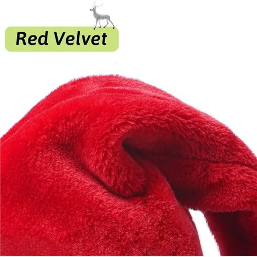 Christmas Hat, Santa Hat Holiday Hat for Unisex Adults Extra Thicken Classic Fur